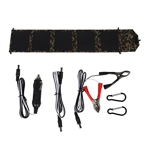 50W Portable Foldable Solar Panel Charger Kit 2 USB Ports Monocrystalline Silicon Solar Panel for Camping Hiking Camo Emergency