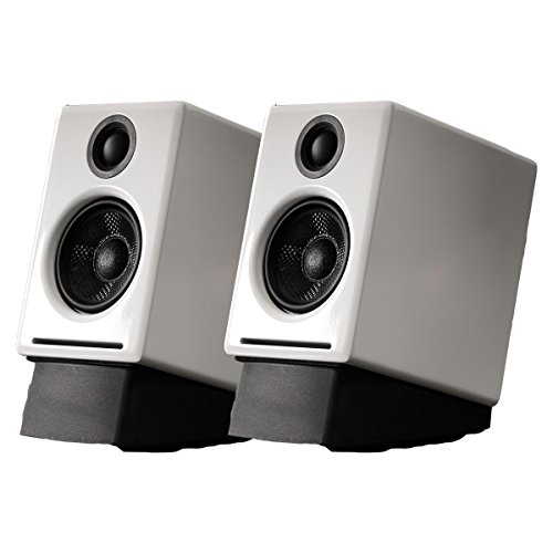Audioengine A2+ Powered Desktop Speaker (Pr) - White w/DS1 Desktop Speaker Stands Bundle