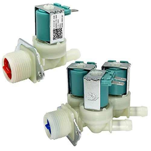 DC62-00142G&DC62-30314K Washer Cold & Hot Water Valve Set Package for Samsung WF45H6100AP/A2 Maytag AP4211934 2070188 DC62-00142D PS4208672 DC62-30314H 1810145 AP4204535
