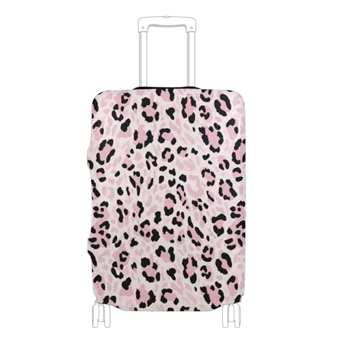 Leopard Print Beige Suitcase Covers Luggage Protector Cute Protective Animal Print Travel Luggage Accessories, XL, Fits 29-32 Inch Case