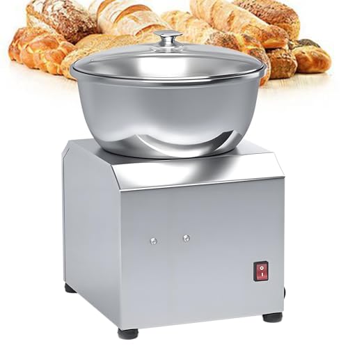 ExoticaBlend Amasadora Comercial con Recipiente de Acero Inoxidable, Amasadora de Espiral de Alta Resistencia para Masa de Pizza y Pan, Función de Temporizador, Doble Rotación 3kg