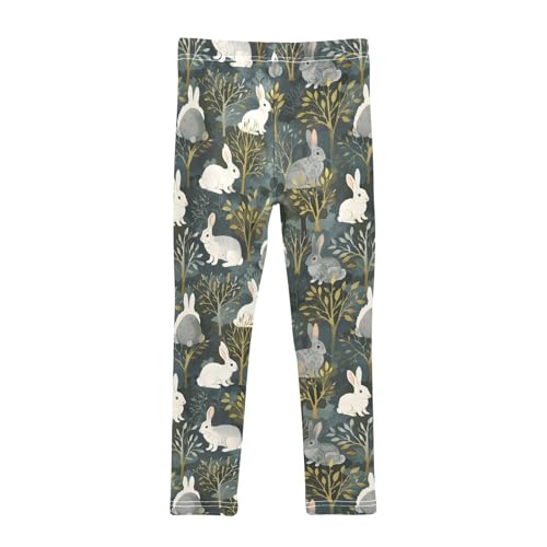 Cute Rabbit Tree Girls Leggings Athletic Pants Tights Stretch Bottom2