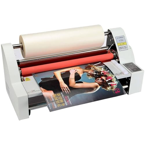 Laminator – Dwustronny, Na Gorąco I Na Zimno, Szerokość 350 Mm, Wyświetlacz Lcd Temperatury, 4 Rolki, Obsługuje Folie Pet O Grubości 0,1–5 Mm, Idealny Do Użytku W Sz