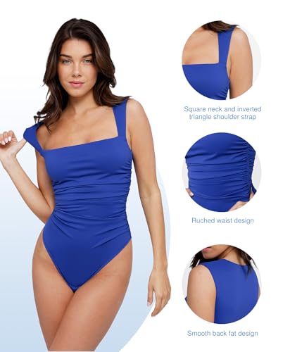 Popilush Shapewear Bodysuits for Women Sleeveless Tank Tops Square Neck Tummy Control Corset Bodysuit Going Out Top3