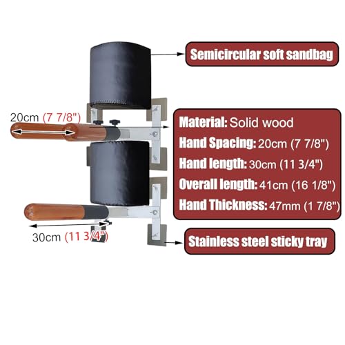 Tregoo 78634 Wing Chun Dummy Martial Arts Wooden Training Equipment Wall Mount With Spring, Portable Kickboxing Boxing Karate Dummy, Replace Punching Arms Dummies Pads thumb #2