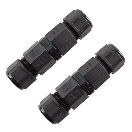 Waterproof Junction Box, Ip68 Electrical Cable Connector Outdoor External Junction Box Quick Installation Electrical Boxes Wire Range For 6.5-12Mm 2Pcs 3Pin #TOP5