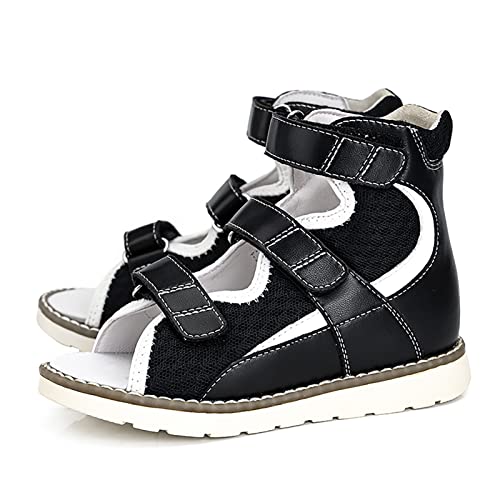 princepard Orthopedic Shoes for Kids, Corrective Summer Toddlers High Top White Sandals for Children with Arch and Ankle Support,Anti-slip Soles