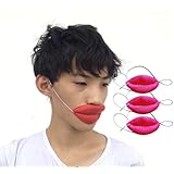 [Electric Circus] たらこ唇 唇 マスク 3個セット おもしろ グッズ アイテム ハロウィン コスプレ 万人受け パーティー イベント (ピンク)