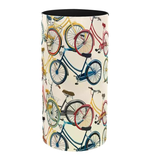 VAPOKF Porte-stylos pour bureau, boîte à musique, pot à crayons, pinceaux de maquillage, rangement de fournitures de bureau, organisateur pour la maison et le bureau – Vélos colorés