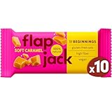 The BEGINNINGS Flapjack Weiches Karamell Riegel, 10 x 60 g (600 g) – glutenfrei – vegan Müsliriegel – Hafer-Energieriegel