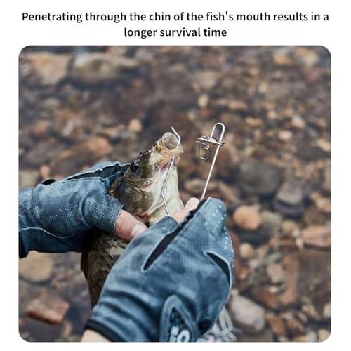 Clip de pesca de acero inoxidable para evitar escapes de peces 2