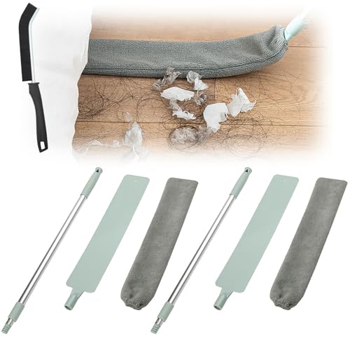 Saker Plus Plumero retráctil de microfibra con cabezal flexible y extraíble, herramienta de limpieza reutilizable para el hogar, cocina, coche (#2)