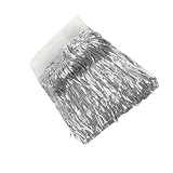 Silver Fringe Trim 5 Yards – Sequin Fringe Trim 7.8inch Wide Sparkly Silver Fringe Sewing Material for Costumes Dresses Dancewear & DIY Crafts