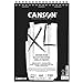 Produktbild CANSON XL Schwarzes Zeichenpapier, zweiseitig: gekörnt und glatt, 150 g/m², an der kurzen Seite spiralgebundener Block, DIN A4 21 x 29,7 cm, Schwarz, 40 Blatt