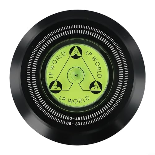 Plattenspieler-Zubehör, Aluminium-Schallplatten-Stabilisator für optimale Leistung von 60-Hz-Vinyl-Playern (schwarz)