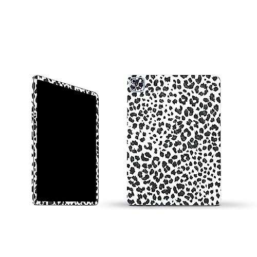 Image of MightySkins Carbon Fiber Skin Compatible with Apple iPad Pro 11 inch M2 4th Gen (2022) Full Wrap Kit - Snow Leopard Print | Protective, Durable Textured Carbon Fiber Finish | Made in The USA