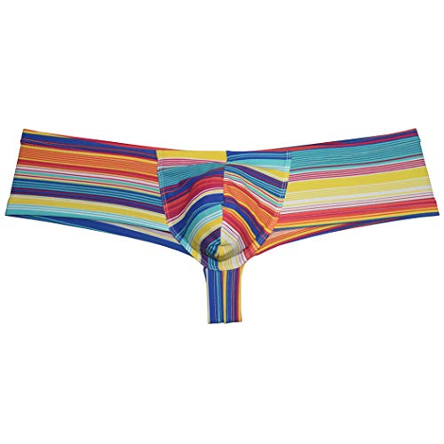 Orocojuco Men's Cheeky Briefs Body Boxer Thong Brazilian Bikini Shorts Underwear Skimpy Boxers Trunks 3-Pack(Dxl) M #TOP1