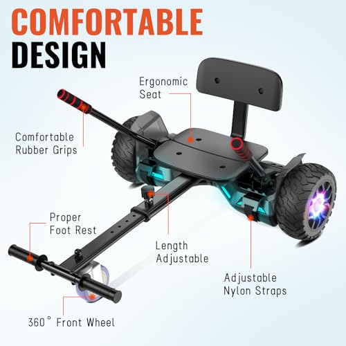 Image of CBD Scooter with Corlorful LED Lights,6.5 inch Wheels, Dual 300W Motor Scooter for Kids Girls Boys Adults, All Ages