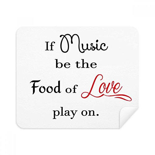 Shakespeare Music be The Food of Love Cleaning Cloth Screen Cleaner 2pcs Suede Fabric