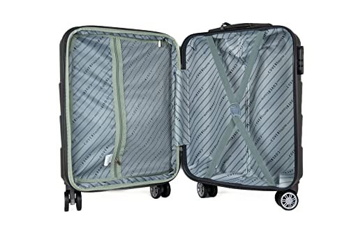 Victor Line SRL trolley Enrico Coveri handbagage 55x39x20 8 wielen Ryanair EasyJet, Grijs uitbreidbaar, 55 X 39 X 20, trolley - Image 7