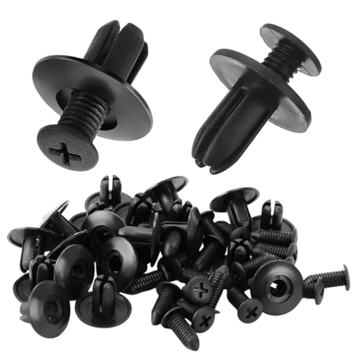 UYVPAER Lot De 50 Rivets À Expansion En Plastique De 8 Mm - Clips De Fixation Pour Voiture - Clips De Renfort De Pare-Chocs - Rivets En Plastique - Pour Voiture