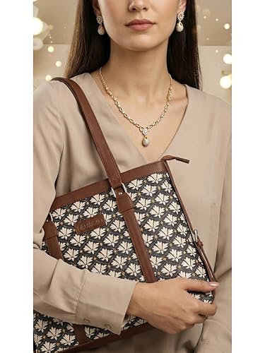 Image of Stylish Tote Bags for Office Use | Laptop Bag 15.6 inch | Purse for Women | Vegan Leather Handbag | Daily & Travel Use |