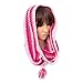 Handmade Enid Crochet Snood from Wednesday show. Pink Striped Infinity Scarf with Tassels. Nevermore Cowl. Friendship Snood.