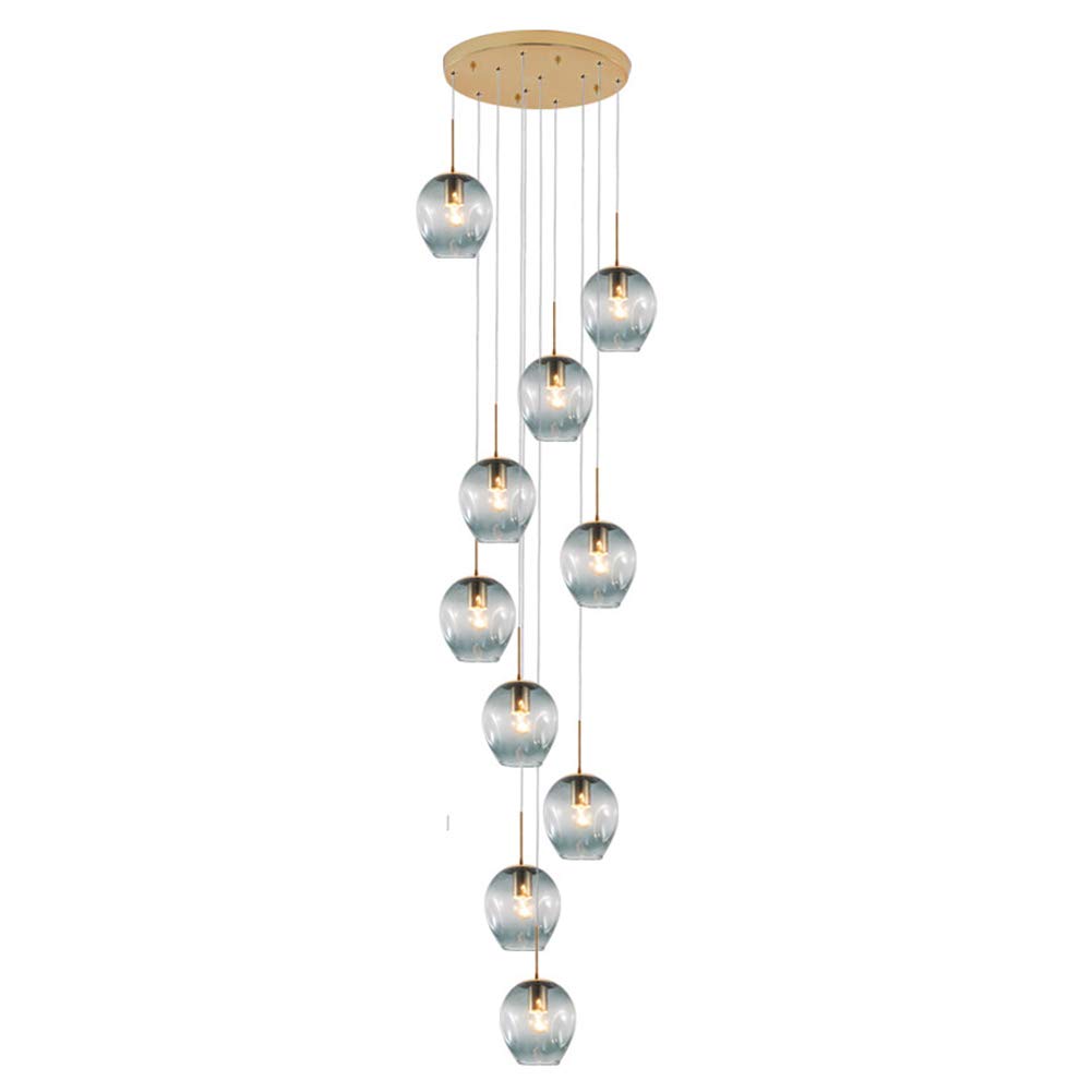 CSXSXAUO Adjustable Pendant Lighting Fixture Modern Iron Industrial Chandelier Hanging Ceiling Light Lamp for Kitchen Island Bedroom Hallway Living Room-Amber 10 Lights Commemoration Day vi