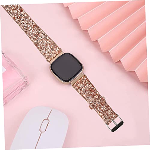 Correa de Fitbit en cuero con brillo DOITOOL elegante para pulsera de reloj 6