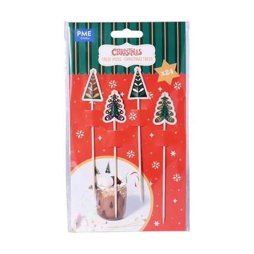 PME Pics à Snacks de Noël - Arbres de Noël (24 pièces)