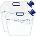 LVLUOKJ 2 Pack Bidón de Agua Plegable 5 L + 10 L, Plastico Contenedor de Agua Portátil Depósito de Agua para Senderismo Camping Picnic Travel (Color : Clear)