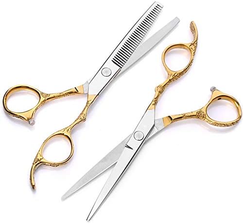 Professional Hair Cutting Shears 6 Inch Professional Steel Plum Hair Scissors Cutting Barber Salon Thinning Shears Hairdressing Scissors