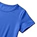 Girls Short Sleeve Crew Neck a Line Dress Kids Casual Baggy Knee Length Skirts Teen Summer Fashion Loose Skorts(Blue, 18-24 Months)