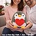 Tiralia Adorable Heart-Hugging Penguin Plush Toy, Soft 9” Stuffed Penguin, Perfect for Animal Lovers – Ideal Gift for Boys and Girls on Valentine's Day, Anniversaries and Birthdays (Penguin)