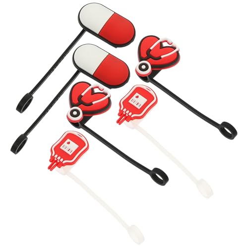 Set de 6 tapones para pitillos de silicona reutilizables miniatura 1