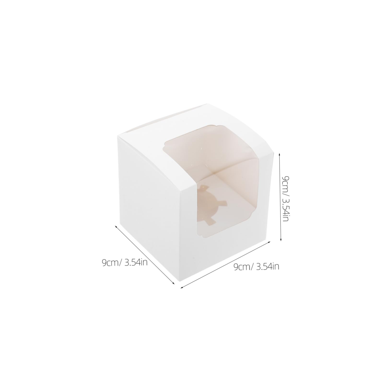 OUNONA Single Cupcake Containers Window Paper Muffin Boxes Cardboard Cake Boxes Multipurpose Packaging for Bakery Party