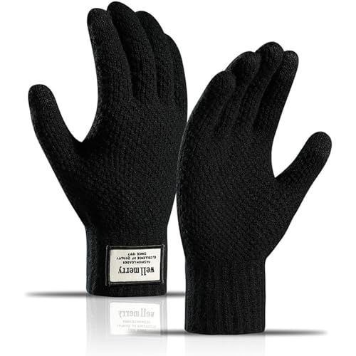 Lonnalee Gants Hiver Chauds Pour Hommes à écran Tactile Tricotés ...