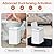 CEROELDA 2 Pack Motion Sensor Bathroom Trash Can with Lid, 2.6 Gallon Small Smart Automatic Touchless Garbage Can, Slim Waterproof Plastic Wastebasket for Bedroom Office Toilet, White