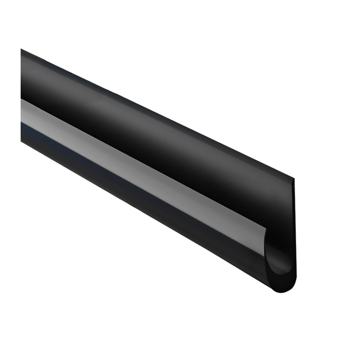 J Shape RV Rain Gutter, Drip Rail, J Shape Drip Rail Trim Molding Adhesive Backing and Flexible, Roof Rain Diverter Strip Molding for Vehicle Truck RV Boat Car Van Door Motor Home(Black)
