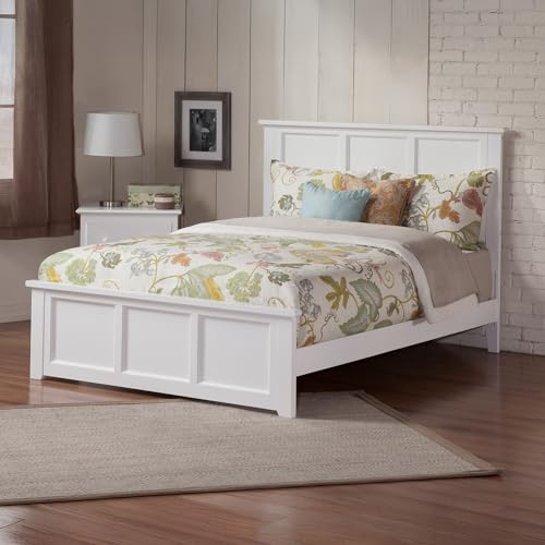 AFI, Madison Queen Foundation Bed with Matching Footboard, White