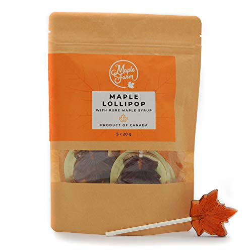 MapleFarm - Caramelo de jarabe de arce - Chupete de arce - Chupete de jarabe de arce - Caramelos de jarabe de arce