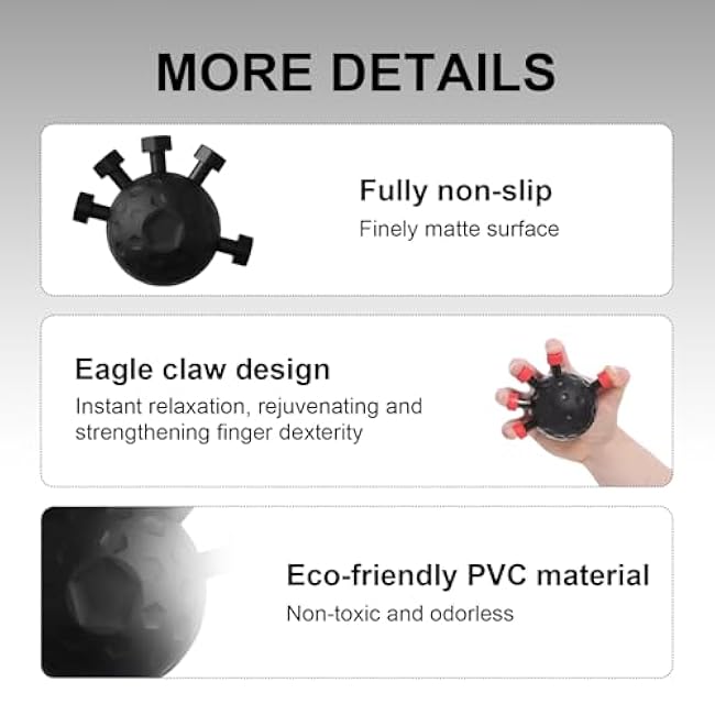 2 Pack Finger Grip Strengthener Strength Trainer Powered Gear Power Ball Exerciser Gripper Tool Forearm Hand Exercisers Adjustable