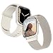Produktbild MRAIN-H 2 Stück Armbänder Kompatibel mit Apple Watch Armband Ultra Series 8 7 6 5 4 3 2 1 SE 38mm 40mm 41mm 42mm 44mm 45mm 49mm, Milanaise Armband + Silikon Sport Armbänder für iWatch Damen Herren