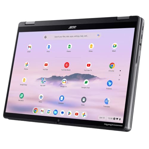 Image of Acer Chromebook Plus Spin 514 2-in-1 14 inch Touchscreen Laptop, 13th Gen Intel 10-Core i5-1334U(Beat i7-1250U), 8GB LPDDR5X, 1TB Pcle 4.0 SSD, Backlit KB, DTS Audio, Chrome OS, W /128GB PSD & Stylus