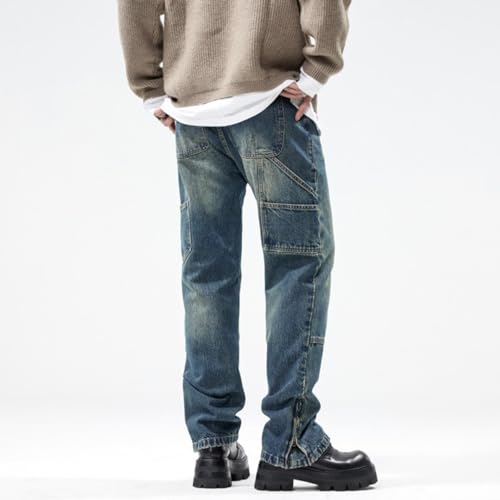Jeans Pants Trousers Denim Spring and Autumn Design Men's Loose Classic Trendy Wide Leg Long2