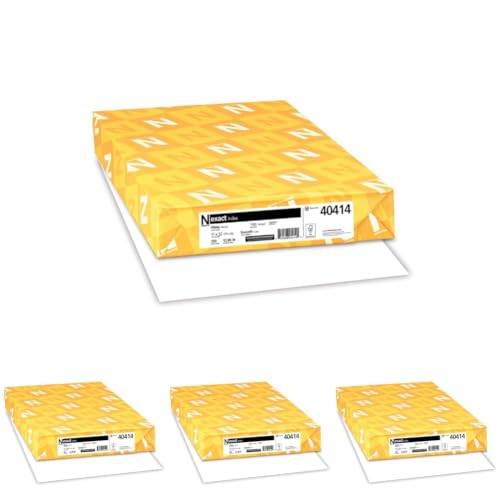Image of Neenah Paper 40414 Exact Index Card Stock, 110lb, 92 Bright, 11 x 17, 250 Sheets, White (Pack of 4)
