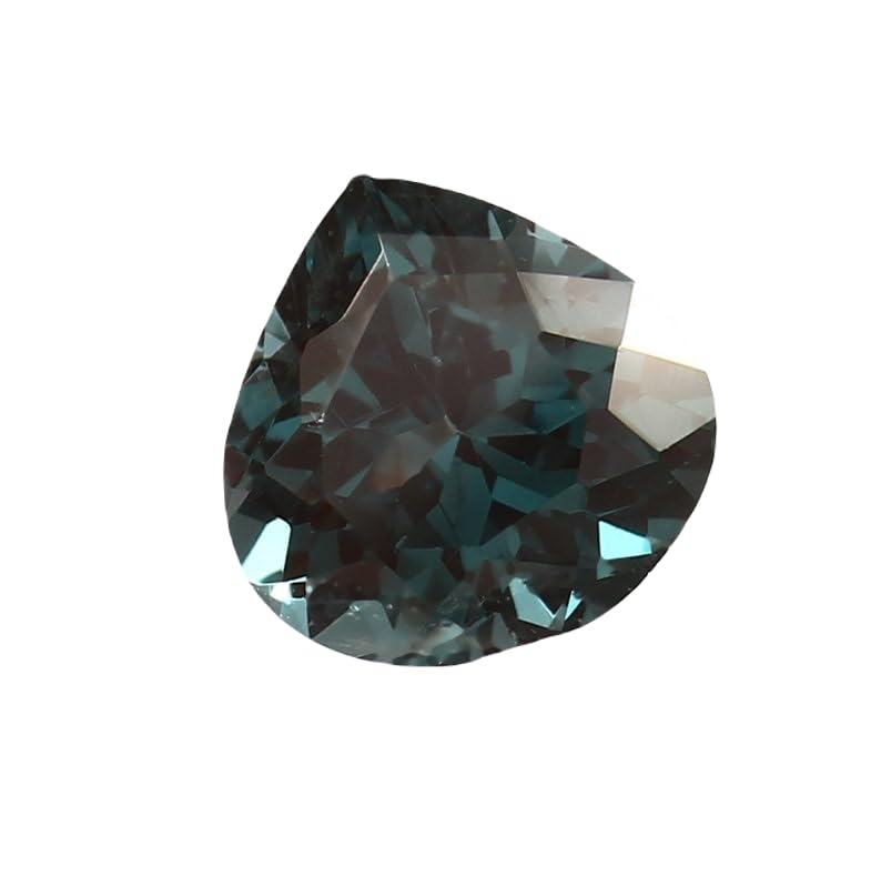 Tourmaline indicolite naturelle 13x13mm gemme cœur pour création bague et pendentif