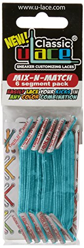 U-Lace Mix N Match Lacets de chaussures unisexes pour adulte, Bleu sarcelle océan, Taille unique