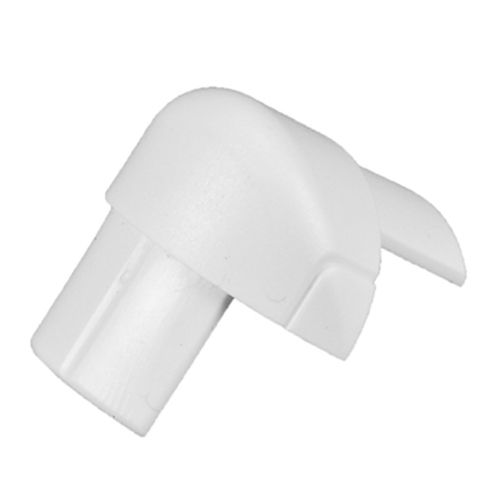 Loops White 16Mm X 8Mm Smooth-Fit Right Angled External Bend Trunking Adapter - Over Top |