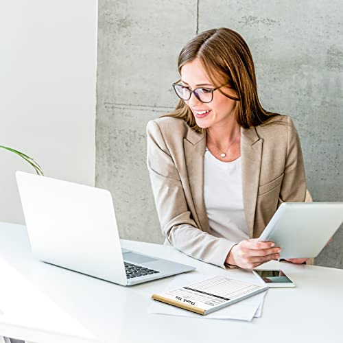 receipt book with cardboard 2-part carbonless order forms for small business